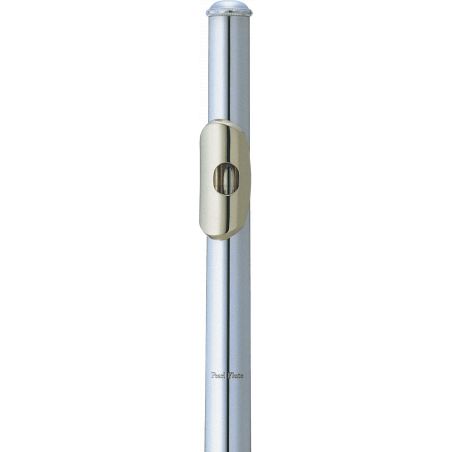 Flûte traversière en Ut PEARL Elegante Plaque or 3k, tête, noyau et tube argent