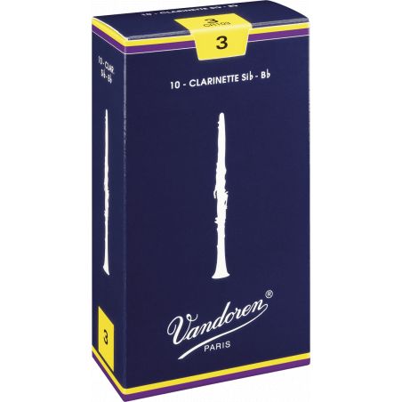 Anches de clarinette Si bémol Vandoren Traditionnelles, Force 1.5