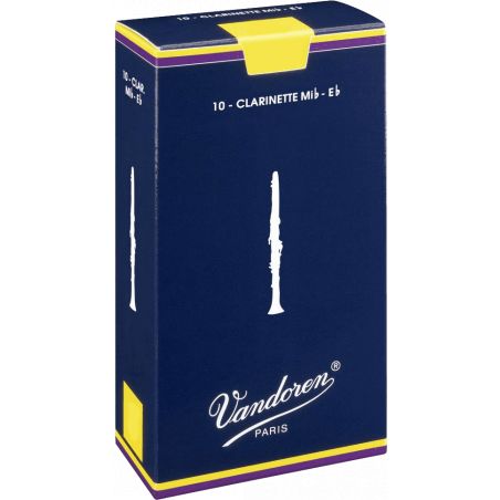 Anches de clarinette Mi bémol Vandoren Traditionnelles, Force 1.5